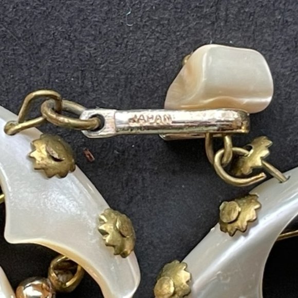 MID-CENTURY Handmade JAPANESE 4 Strand ABALONE SHARD CHOKER + CLASP NECKLACE - Picture 10 of 11